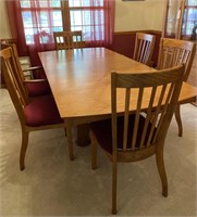 Arcese Brothers Solid Oak Dining Room Table