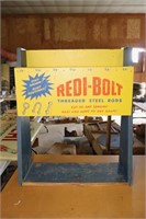 Redi-Bolt Threaded Steel Rods Wooden Display Case
