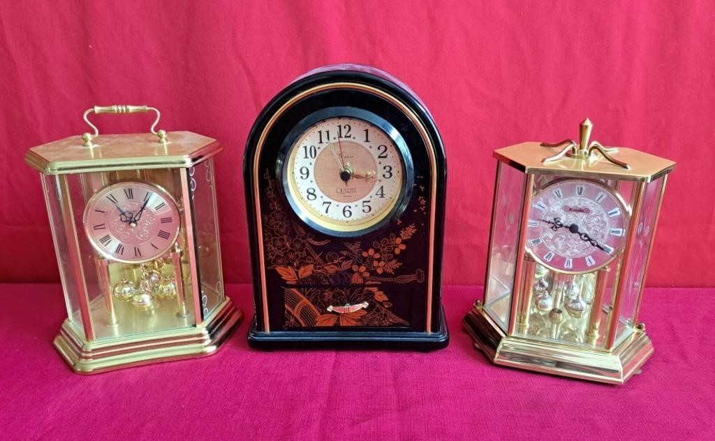 Kundo mantle clock, bulova mantle clock, grace