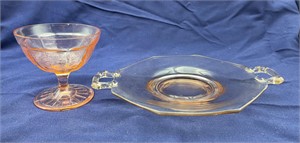 2 Vintage Pink Depression Glass Bowls