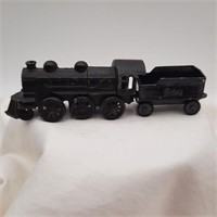 Antique Cast Iron Train Engine & Coal Car