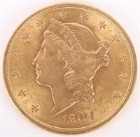 1904 LIBERTY HEAD 90% GOLD COIN $20