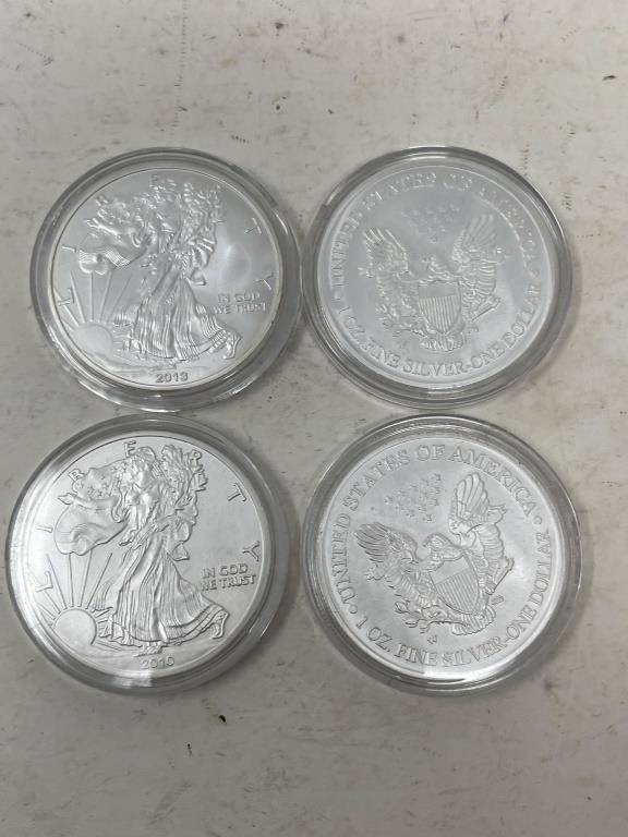 Coins-4 United States of America 1 oz fine silver