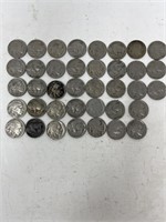 Coins-38 buffalo nickels