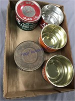 Coffee, hand cleaner tins