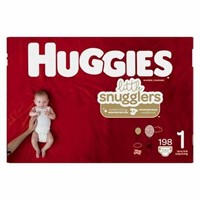 198 PCS HUGGIES LITTLE SNUGGLERS DIAPERS SIZE 1