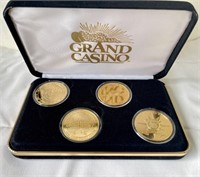 Elvis Presley Grand Casino Collector Coins in Case