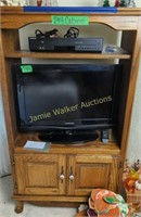 Samsung 26" Flat Screen Hdtv, Oak Tv Cabinet