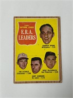 1962 Topps ERA Leaders w/ Warren Spahn
