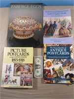 Lot Of Collector Books: Faberge/Postcards