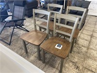 SET OF 4 WOODEN DINING CHAIRS