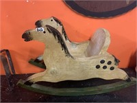 DOLL SIZE WOODEN ROCKING HORSE