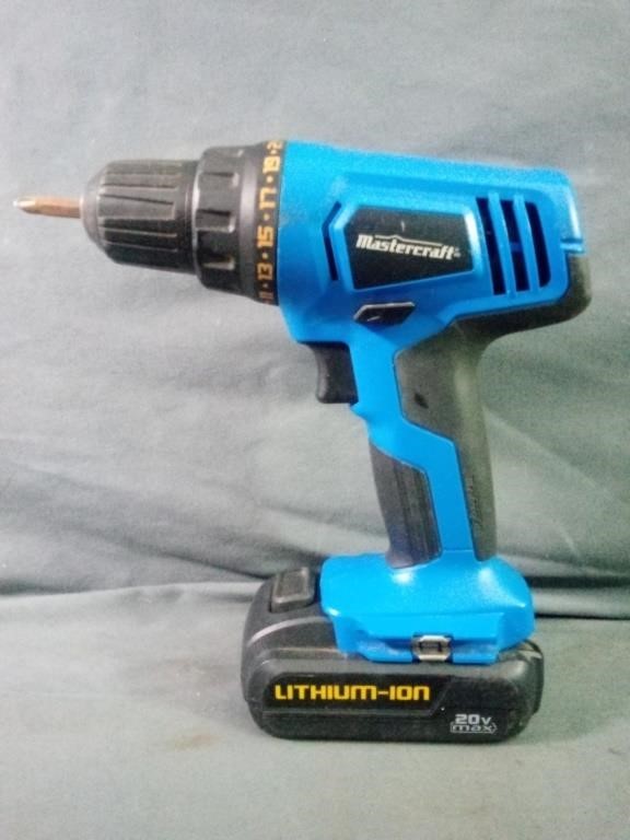 Mastercraft 20V Max Lithium- Ion Cordless Drill/