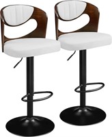 Counter Height Bar Stools w/ Bentwood Back, Brown