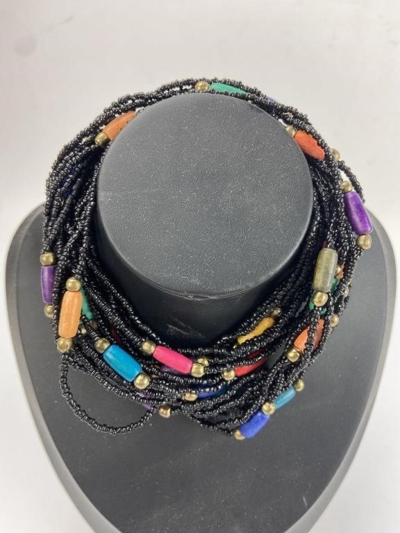 Beaded Multi-Chain Necklace