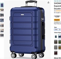 SHOWKOO Luggage PC+ABS Durable Expandable