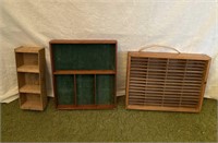 3 Wood Shadow Boxes