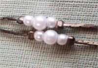vintage elegant necklace w faux pearls Korea