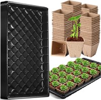 20 Pack Plant Growing Trays  32 Pack Seed Pots Kit