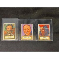 (3) 1952 Topps Look N See Cards