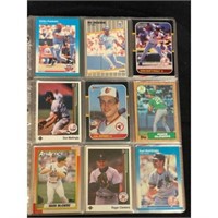 1980/90's  Baseball Full Binder 630 Cards