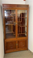Asian style two door curio cabinet