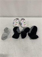 NON SLIP TODDLERS SOCKS 4 PAIRS WITH SHOES SIZE 3