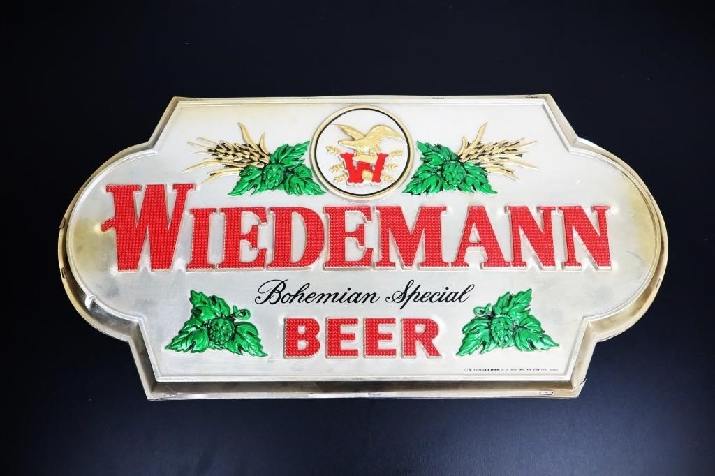 RARE VINTAGE WIEDEMANN BEER SIGN