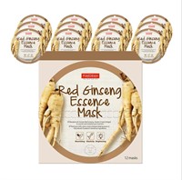 12 Pack PUREDERM Red Ginseng Essence Circle Mask