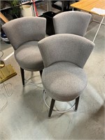 3 Upholstered Contemporary Bar Stools
