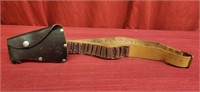 Leather Rifle Shell Belt and Axe Case