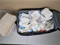 Suitcase and towels