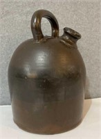 Unusual Albany glaze beehive stoneware jug - no