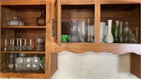 Cabinet contents- vases & glassware