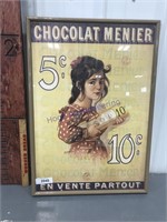 Chocolat Menier framed picture - approx 27"Tx19"W
