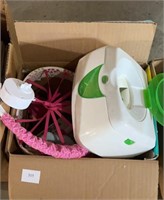Box of baby items