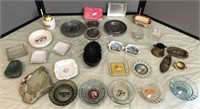 Large collection of vintage ashtrays