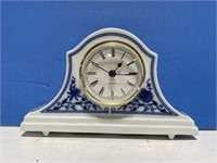 Small Blue/White Desk Clock Made in Germany