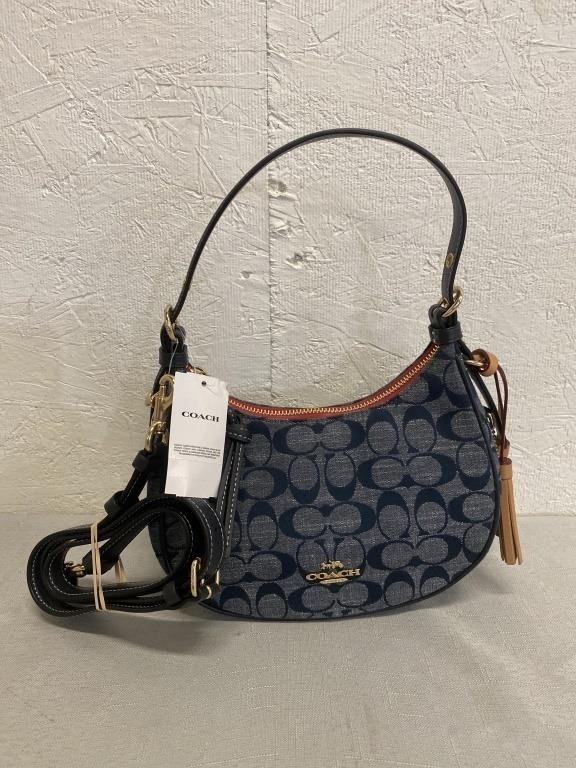 NWT Coach Kleo Denim Hobo Shoulder Bag