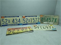 Stack of 5 license plates
