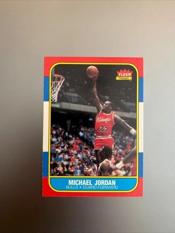 1986 Fleer Michael Jordan Card Rookie RC 100% Auth