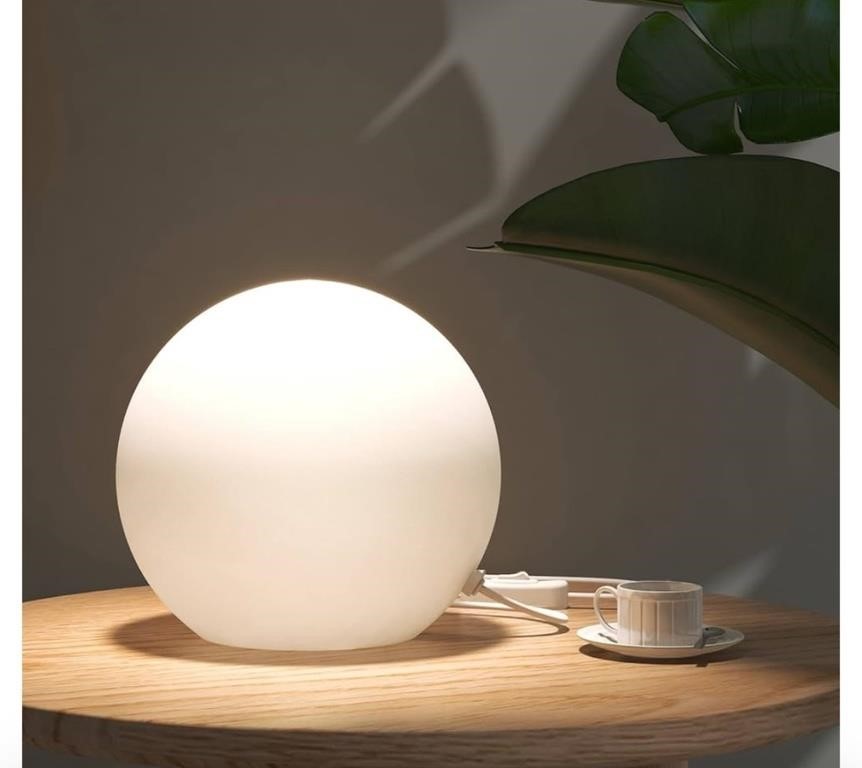 7.8 Inch Ball Table Lamp with Glass Shade, Ball