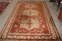TIGHTLY WOVEN CAUCASIAN RUG W/ STYLIZED