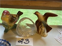 3 VINTAGE BIRD DECOR ITEMS