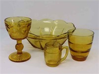 Amber Glassware (Barrel Mug, Bowl, Stemware)