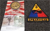 Elvis Presley Commemorative Coin & Military Patch