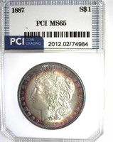 1887 Morgan PCI MS65 Nice Rim Color
