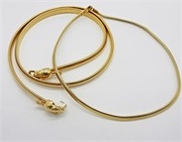 2 Gold Tone Vintage Necklaces