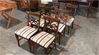6 UPHOLSTERED SEAT DINING CHAIRS