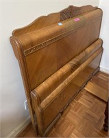 DEPRESSION ERA FULL SIZE BED: HEADBOARD, FOOTBOARD